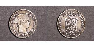 40 Centimo España Plata Isabella II of Spain (1830- 1904)