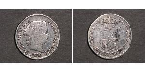 40 Centimo Spanien Silber Isabella II of Spain (1830- 1904)