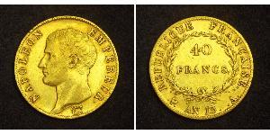 40 Franc Erstes Kaiserreich (1804-1814) Gold Napoleon Bonaparte(1769 - 1821)