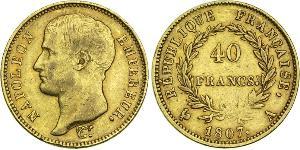 40 Franc Erstes Kaiserreich (1804-1814) Gold Napoleon Bonaparte(1769 - 1821)