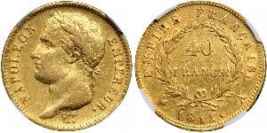 40 Franc Erstes Kaiserreich (1804-1814) Gold Napoleon Bonaparte(1769 - 1821)