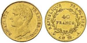 40 Franc Erstes Kaiserreich (1804-1814) Gold Napoleon Bonaparte(1769 - 1821)