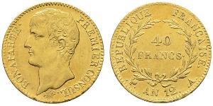 40 Franc Erstes Kaiserreich (1804-1814) Gold Napoleon Bonaparte(1769 - 1821)