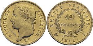 40 Franc Erstes Kaiserreich (1804-1814) Gold Napoleon Bonaparte(1769 - 1821)