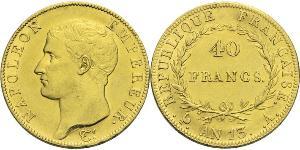 40 Franc Erstes Kaiserreich (1804-1814) Gold Napoleon Bonaparte(1769 - 1821)