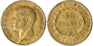 40 Franc Erstes Kaiserreich (1804-1814) Gold Napoleon Bonaparte(1769 - 1821)
