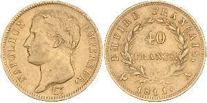 40 Franc First French Empire (1804-1814) Gold Napoleon (1769 - 1821)