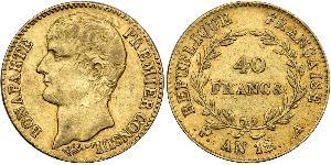 40 Franc First French Empire (1804-1814) Gold Napoleon (1769 - 1821)