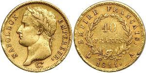 40 Franc First French Empire (1804-1814) Gold Napoleon (1769 - 1821)