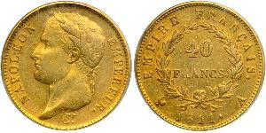 40 Franc First French Empire (1804-1814) Gold Napoleon (1769 - 1821)