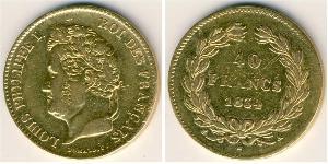 40 Franc July Monarchy (1830-1848) Gold Louis Philippe I of France (1773 -1850)