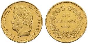 40 Franc July Monarchy (1830-1848) Gold Louis Philippe I of France (1773 -1850)