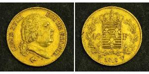 40 Franc Kingdom of France (1815-1830) Gold Ludwig XVIII (1755-1824)