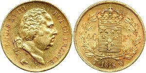 40 Franc Kingdom of France (1815-1830) Gold Ludwig XVIII (1755-1824)