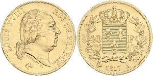 40 Franc Kingdom of France (1815-1830) Gold Ludwig XVIII (1755-1824)
