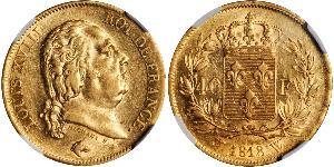 40 Franc Kingdom of France (1815-1830) Gold Ludwig XVIII (1755-1824)