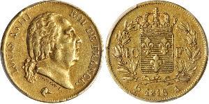 40 Franc Kingdom of France (1815-1830) Or Louis XVIII de France  (1755-1824)