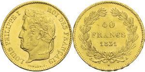 40 Franc Monarchie de Juillet (1830-1848) Or Louis-Philippe I (1773 -1850)