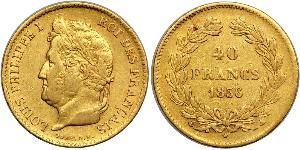 40 Franc Monarchie de Juillet (1830-1848) Or Louis-Philippe I (1773 -1850)