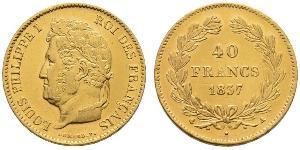 40 Franc Monarchie de Juillet (1830-1848) Or Louis-Philippe I (1773 -1850)