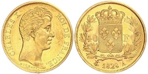 40 Franc Kingdom of France (1815-1830) Oro Carlo X di Francia (1757-1836)