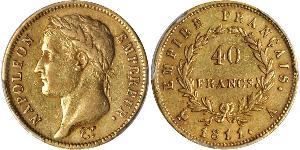 40 Franc Primer Imperio francés (1804-1814) Oro Napoleón Bonaparte(1769 - 1821)