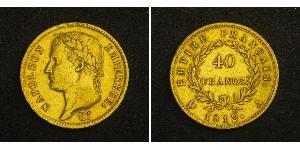 40 Franc Primer Imperio francés (1804-1814) Oro Napoleón Bonaparte(1769 - 1821)