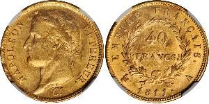 40 Franc Primo Impero francese (1804-1814) Oro Napoleone Bonaparte(1769 - 1821)