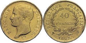 40 Franc Primo Impero francese (1804-1814) Oro Napoleone Bonaparte(1769 - 1821)