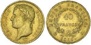 40 Franc Primo Impero francese (1804-1814) Oro Napoleone Bonaparte(1769 - 1821)