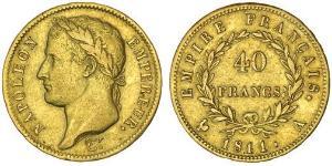 40 Franc Primo Impero francese (1804-1814) Oro Napoleone Bonaparte(1769 - 1821)