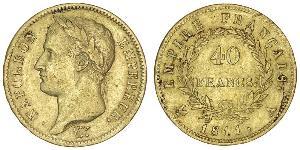 40 Franc Primo Impero francese (1804-1814) Oro Napoleone Bonaparte(1769 - 1821)