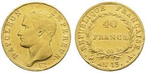 40 Franc Primo Impero francese (1804-1814) Oro Napoleone Bonaparte(1769 - 1821)