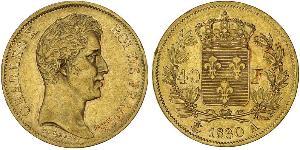 40 Franc Reino de Francia (1815-1830) Oro Carlos X de Francia (1757-1836)