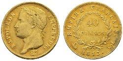 40 Franc 法兰西第一帝国 (1804 - 1814) 金 拿破仑一世(1769 - 1821)