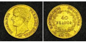 40 Franc 法兰西第一帝国 (1804 - 1814) 金 拿破仑一世(1769 - 1821)