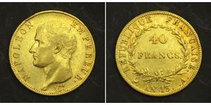40 Franc 法兰西第一帝国 (1804 - 1814) 金 拿破仑一世(1769 - 1821)