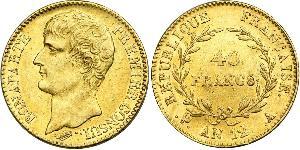 40 Franc 法兰西第一帝国 (1804 - 1814) 金 拿破仑一世(1769 - 1821)