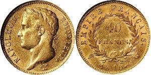 40 Franc 法兰西第一帝国 (1804 - 1814) 金 拿破仑一世(1769 - 1821)