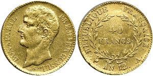 40 Franc 法兰西第一帝国 (1804 - 1814) 金 拿破仑一世(1769 - 1821)