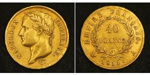 40 Franc 法兰西第一帝国 (1804 - 1814) 金 拿破仑一世(1769 - 1821)