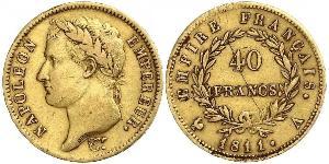40 Franc 法兰西第一帝国 (1804 - 1814) 金 拿破仑一世(1769 - 1821)