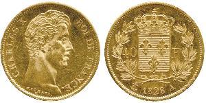 40 Franc 波旁复辟 金 查理十世 (法兰西) (1757-1836)