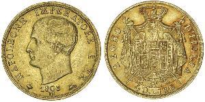 40 Lira Kingdom of Italy (Napoleonic) (1805–1814) Gold Napoleon (1769 - 1821)