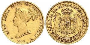 40 Lira Italia / Ducado de Parma (1545 - 1859) Oro María Luisa de Habsburgo-Lorena
