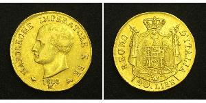40 Lira Reino de Italia (1805–1814) Oro Napoleón Bonaparte(1769 - 1821)