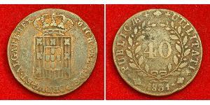 40 Reis Kingdom of Portugal (1139-1910) Bronze 