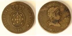 40 Reis Royaume de Portugal (1139-1910) Bronze 