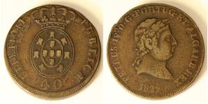 40 Reis Regno del Portogallo (1139-1910) Bronzo 