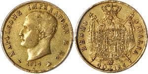 40 Лира Королевство Италия (наполеоновское) (1805–1814) Золото Наполеон I(1769 - 1821)